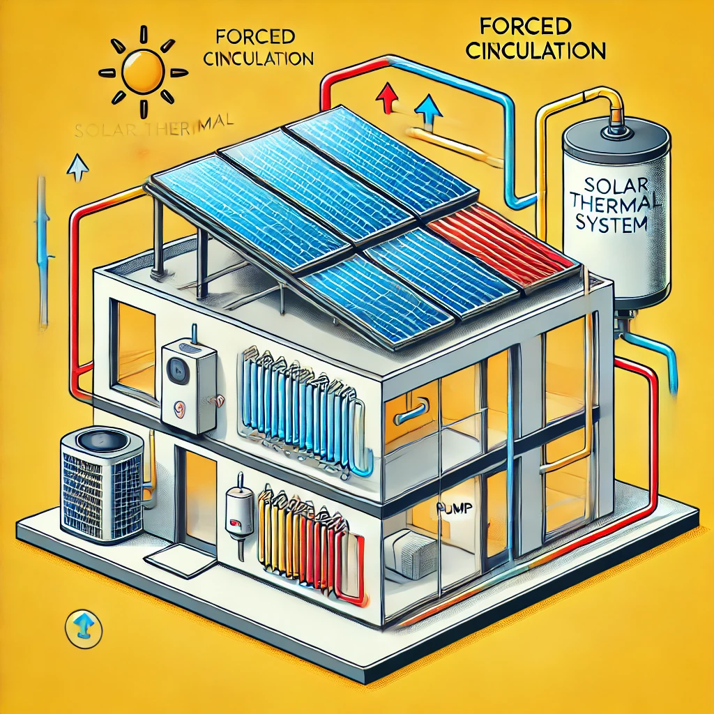 Solare termico circolazione forzata per aziende - Energetic Efficiency